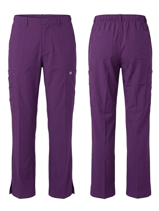 spread good cheer Pants - Women’s Purple Cargo Scrub Pants with Utility Pockets